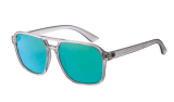 Sonnenbrille klar mit hellblau getönten Gläsern, aus rPET