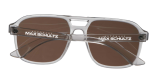 Sonnenbrille klar mit hellblau getönten Gläsern, aus rPET
